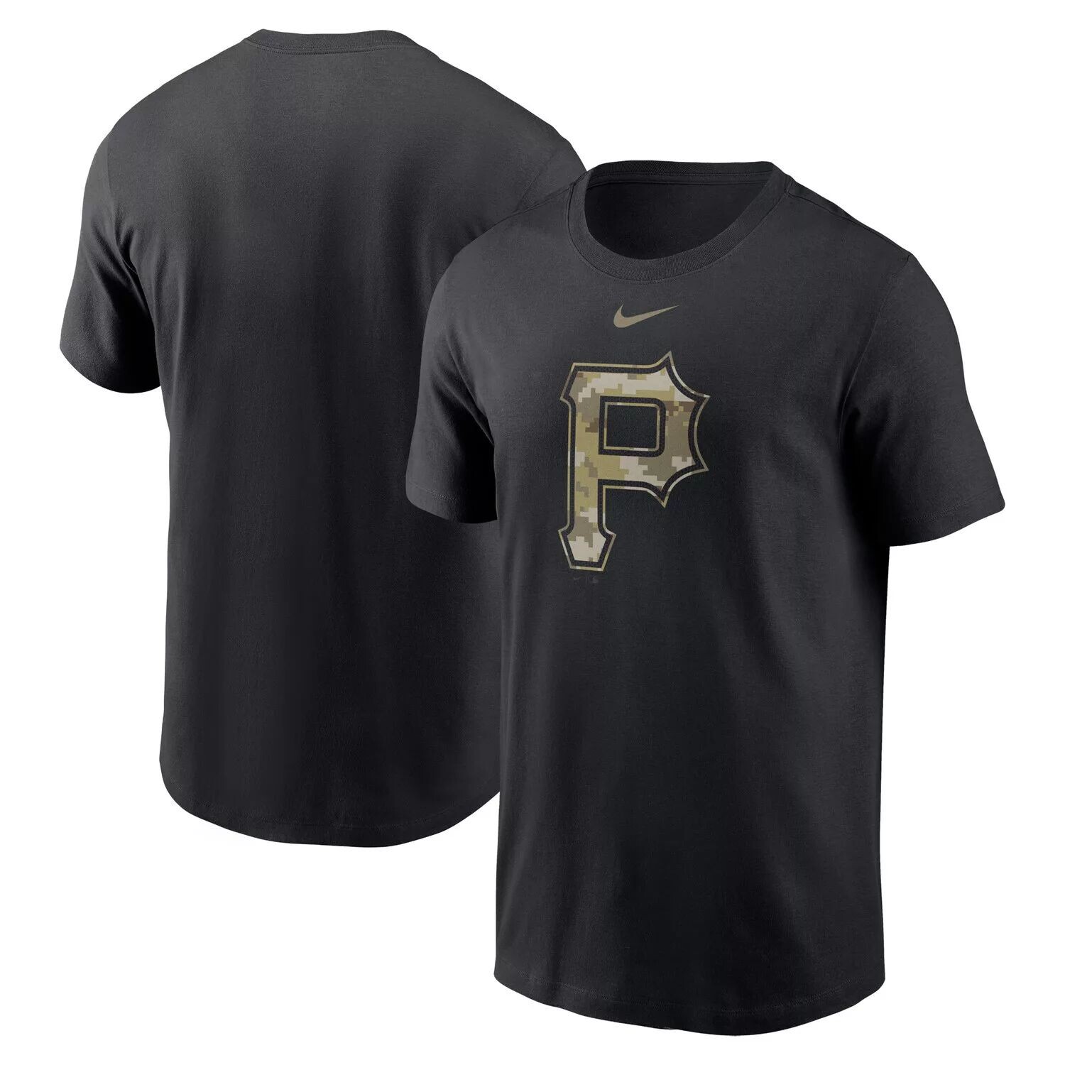 

Мужская черная футболка с камуфляжным логотипом Nike Pittsburgh Pirates Team, Черный