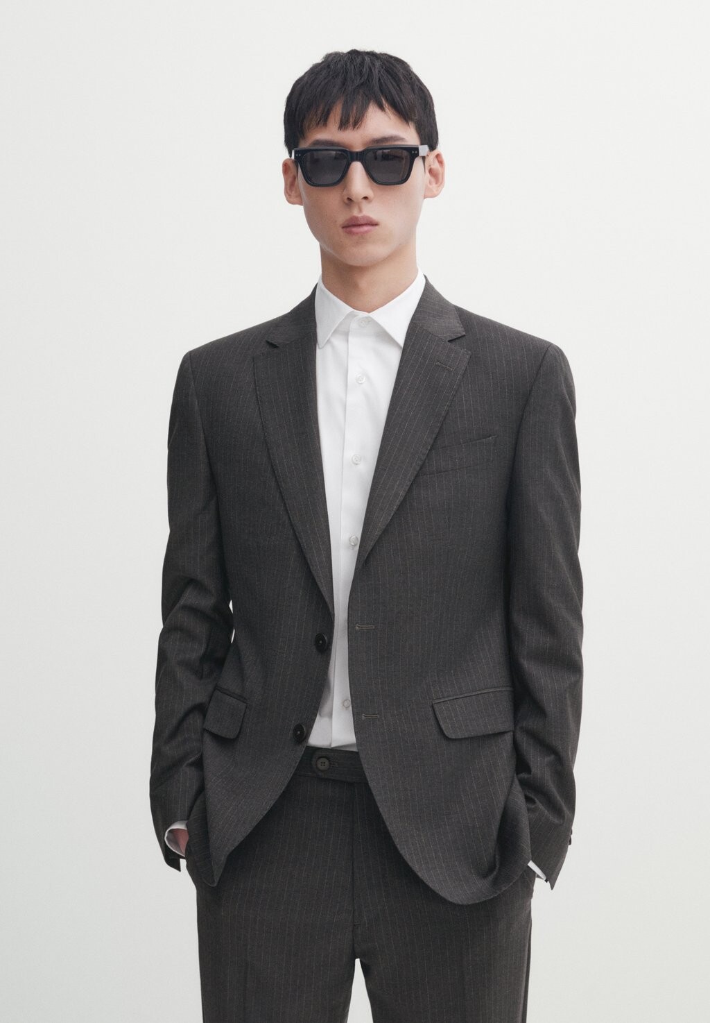 

Куртка STRIPED Massimo Dutti, цвет grey