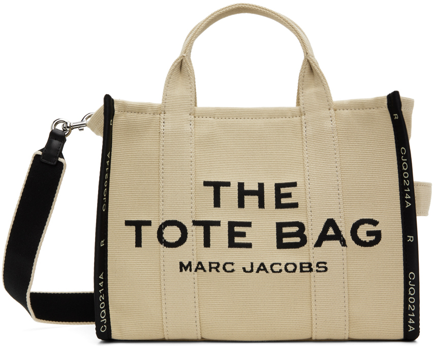 Бежевая сумка-тоут 'The Jacquard Medium' Marc Jacobs цена и фото
