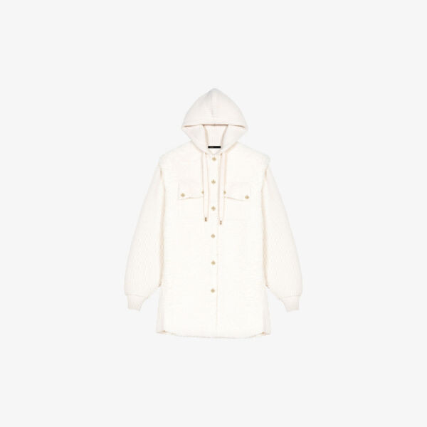

Пальто Gella из искусственного меха с капюшоном Maje, цвет blanc