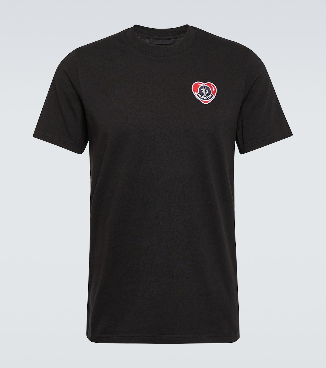 Футболка из хлопкового джерси с логотипом Moncler, черный футболка из хлопкового джерси с логотипом moncler черный