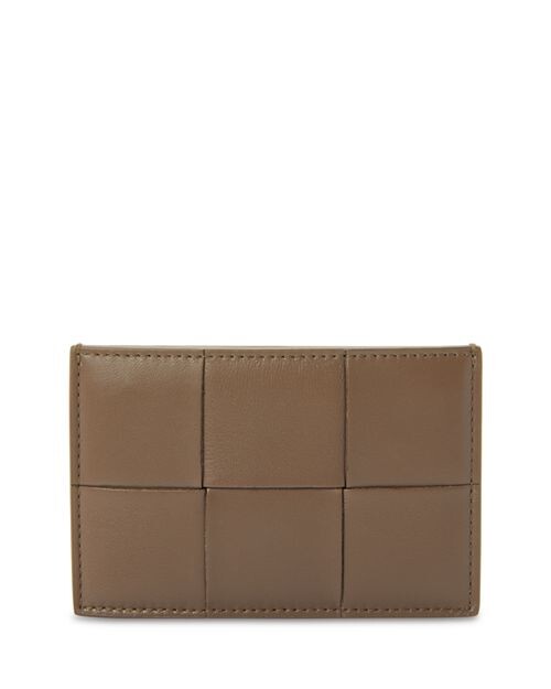 

Кожаный футляр для визиток Portacard Intrecciato Bottega Veneta, цвет Tan/Beige