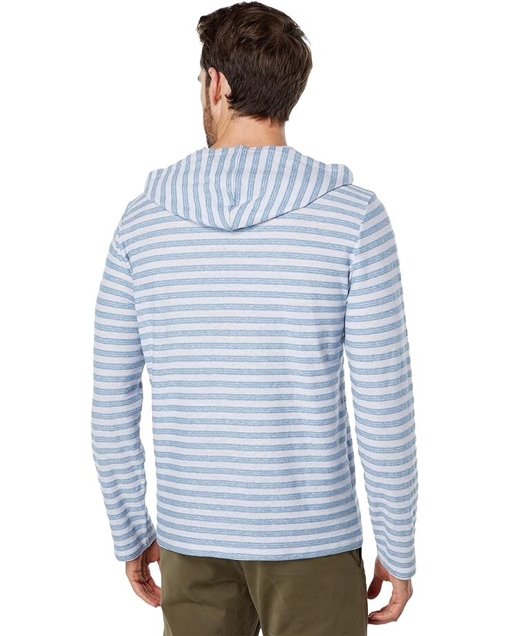 

Худи Vince Textured Stripe Pullover Hoodie, цвет Halo Blue/Smoke Blue