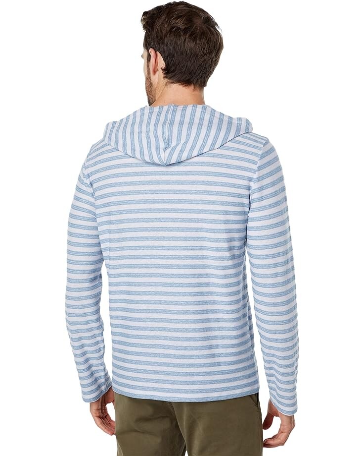 Худи Vince Textured Stripe Pullover Hoodie, цвет Halo Blue/Smoke Blue синяя треугольная сумка prisma marni цвет smoke blue