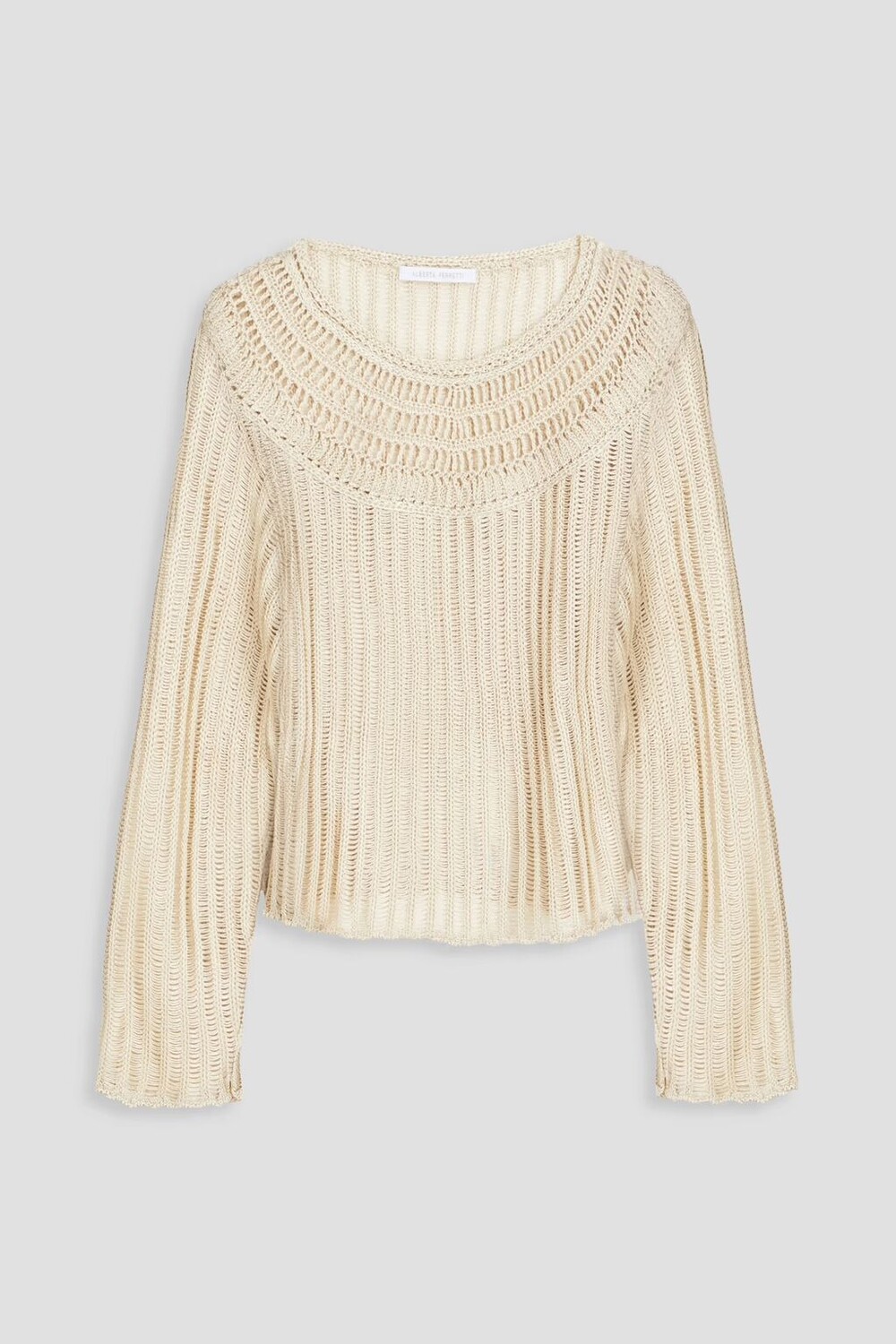 

Свитер крючком Alberta Ferretti, экрю