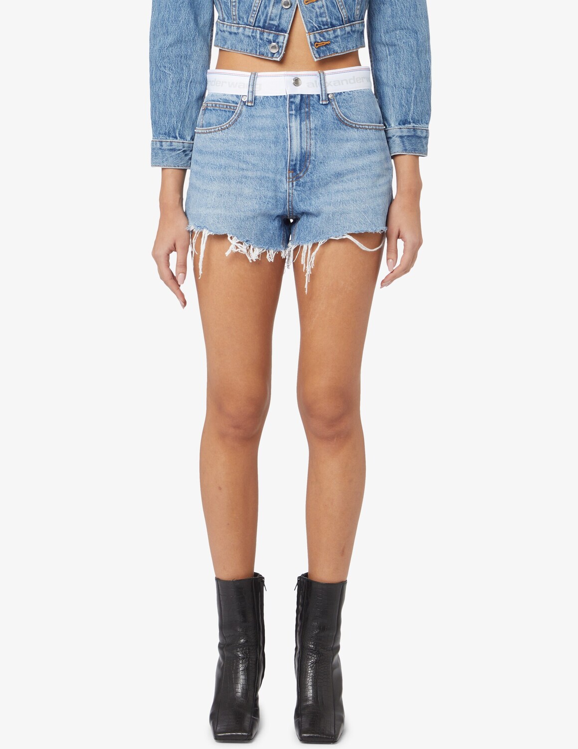 

Джинсовые шорты Bite Alexander Wang, синий