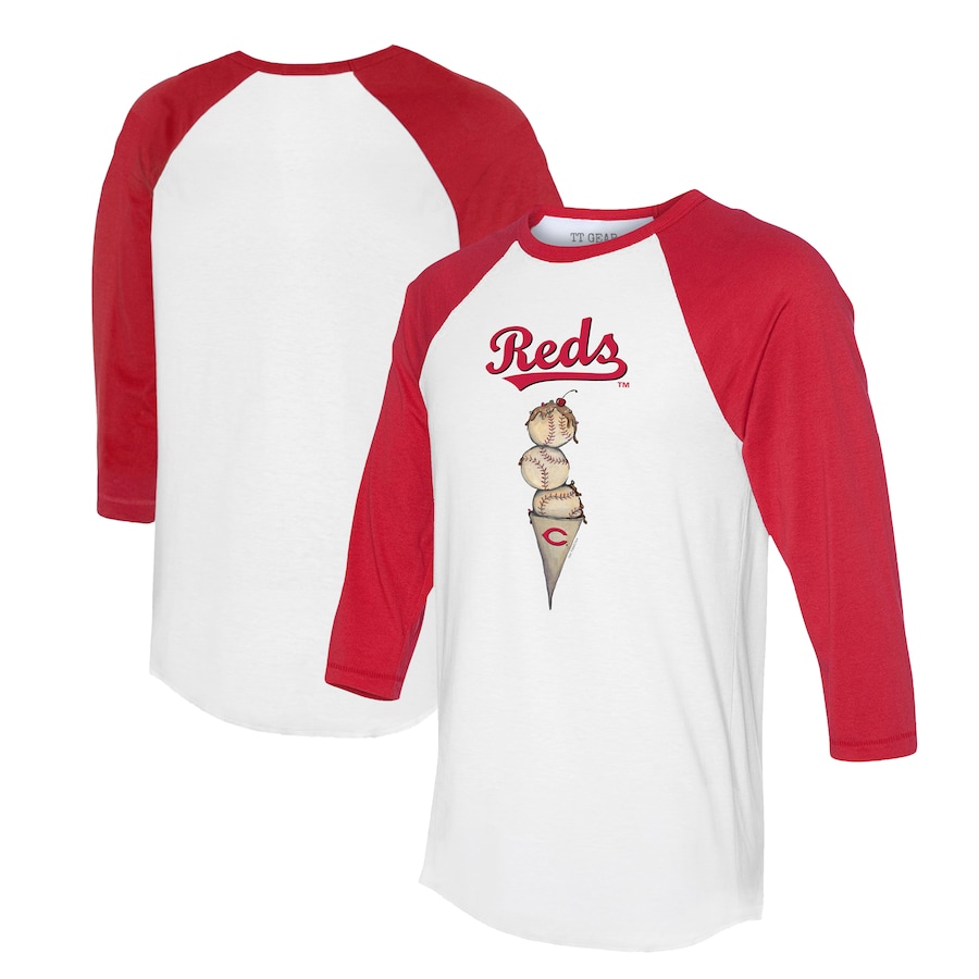 

Футболка с длинным рукавом Tiny Turnip Cincinnati Reds, белый