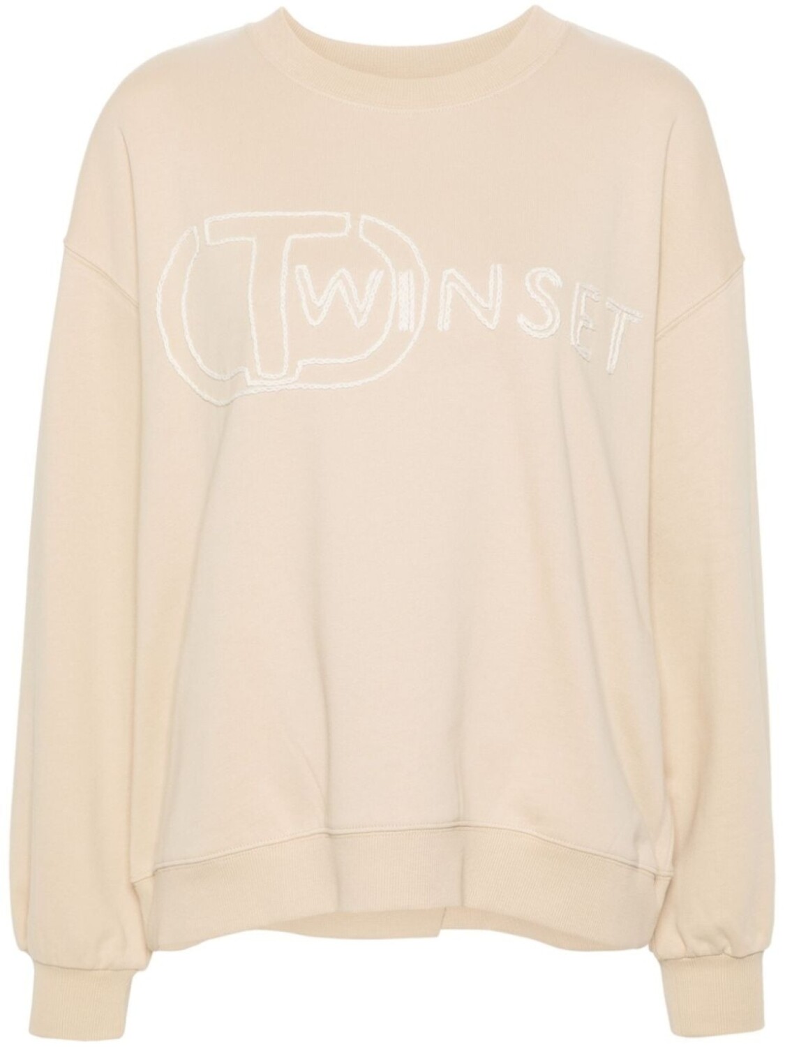 

TWINSET толстовка с вышитым логотипом, нейтральный цвет