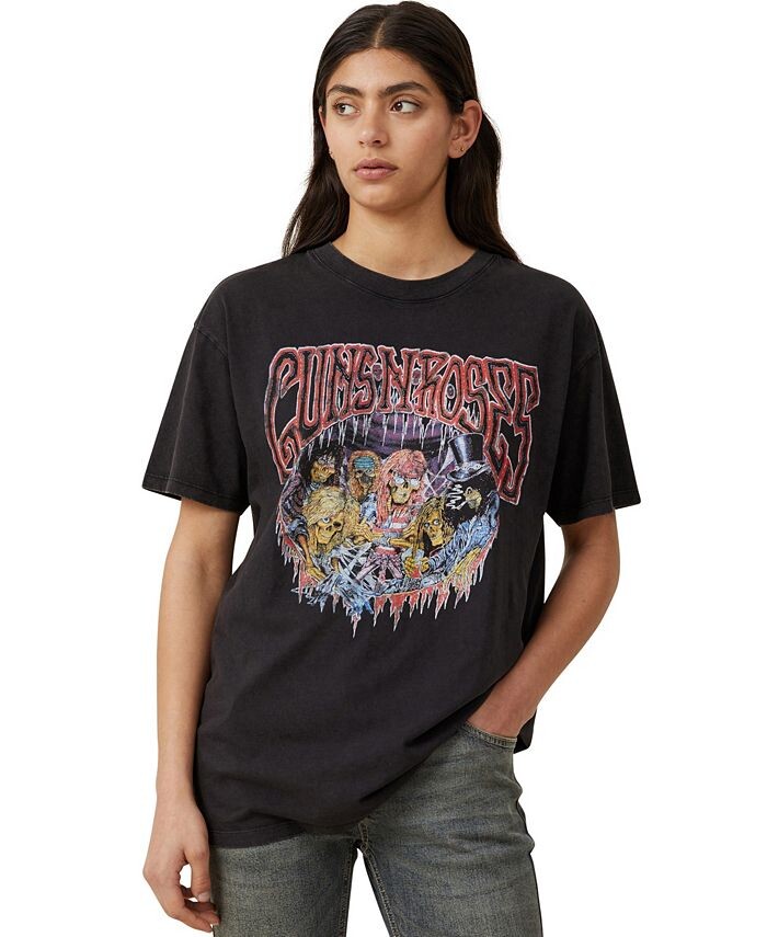 

Женская футболка Oversized Guns N Roses COTTON ON, цвет Guns N Roses Use Your Illusion, Black