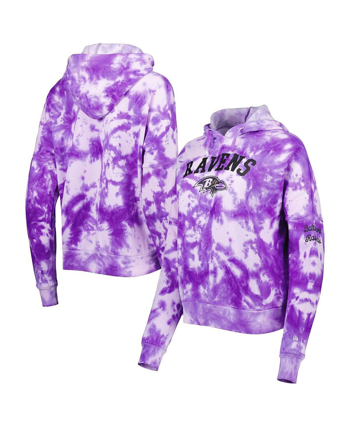 

Женский флисовый пуловер с капюшоном фиолетового цвета Baltimore Ravens Cloud Dye New Era