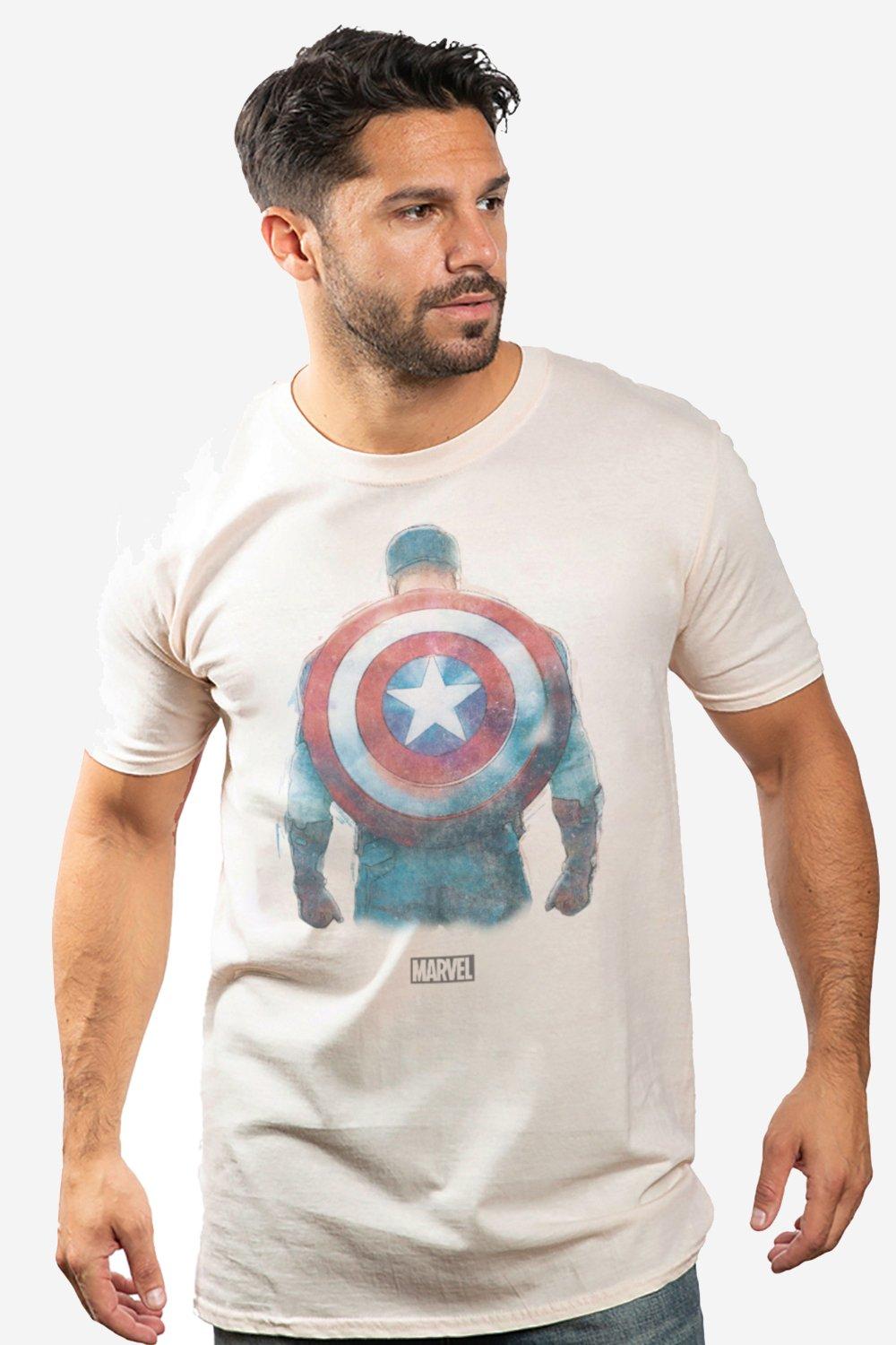 Футболка солдата Капитана Америки Marvel, бежевый