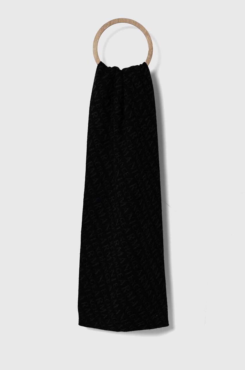 

Шарф Armani Exchange с добавлением шерсти, черный