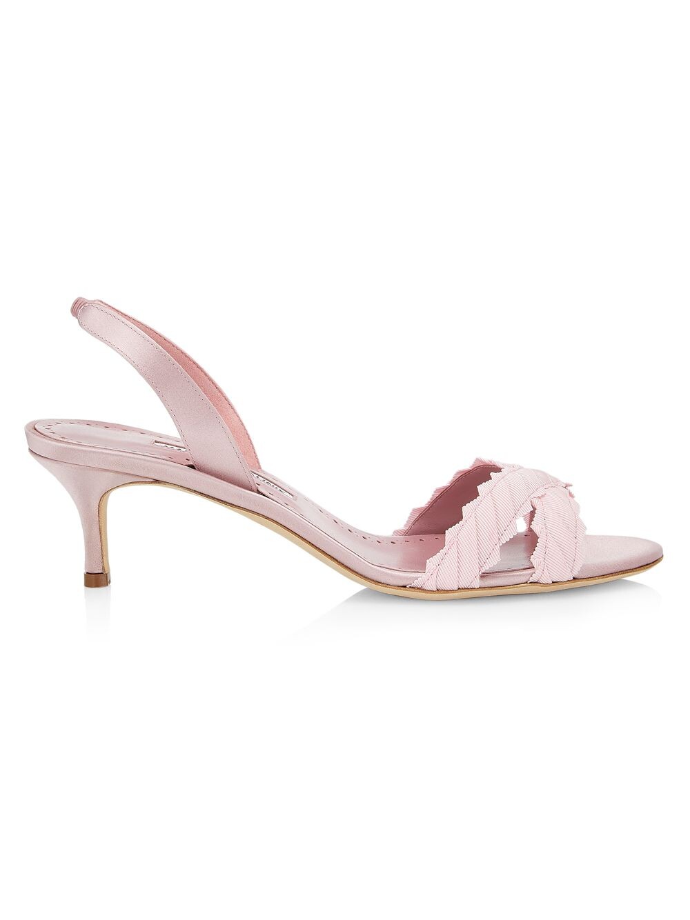 

Атласные сандалии Ligra 50MM с ремешком на пятке Manolo Blahnik, фиолетовый