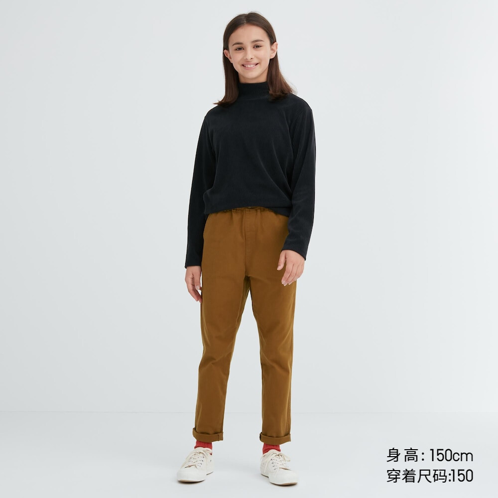 

Брюки Uniqlo унисекс свободные повседневные эластичные, светло-коричневый