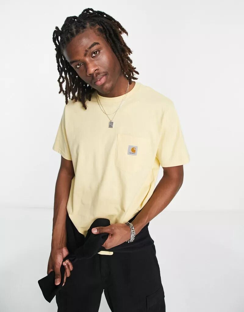

Carhartt WIP – желтая футболка с нагрудным карманом