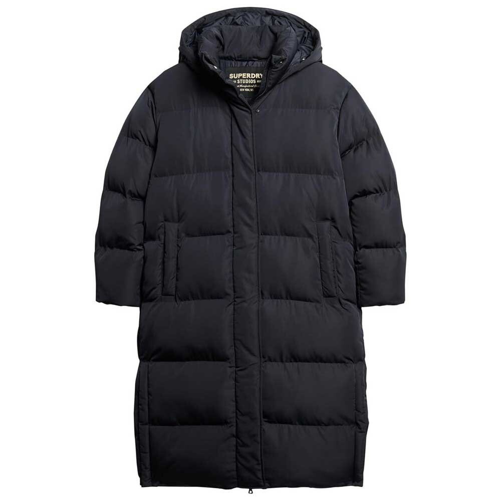 

Пуховик Superdry Longline, синий