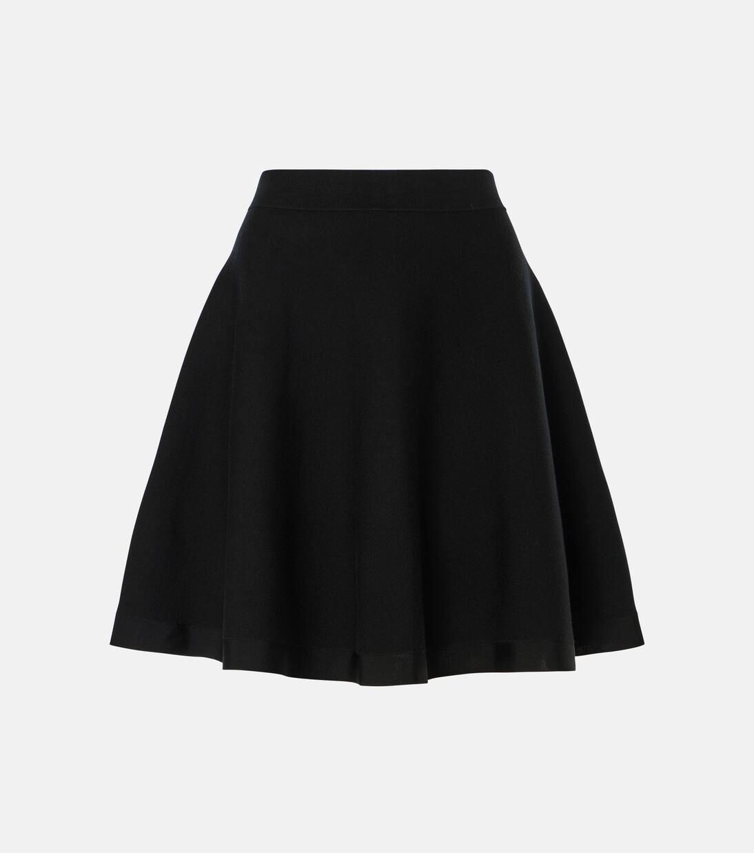 

Мини-юбка из смесовой шерсти Nina Ricci, черный