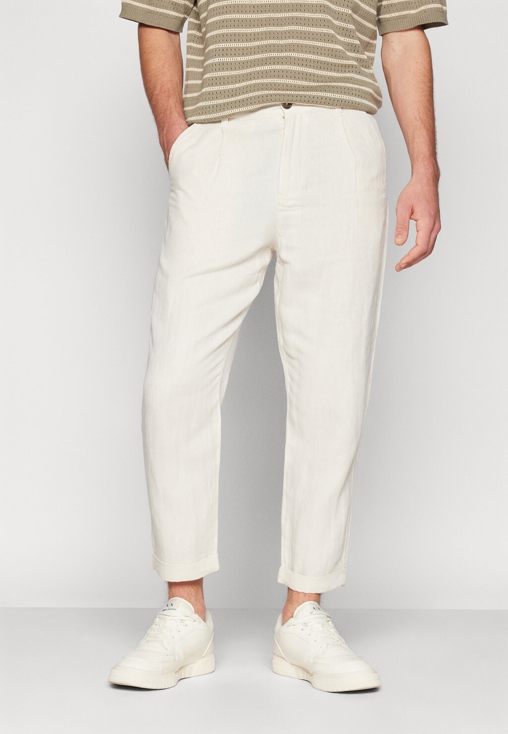 

Брюки SLH180-RELAXED CROP RON PANT Selected Homme, цвет oatmeal/egret