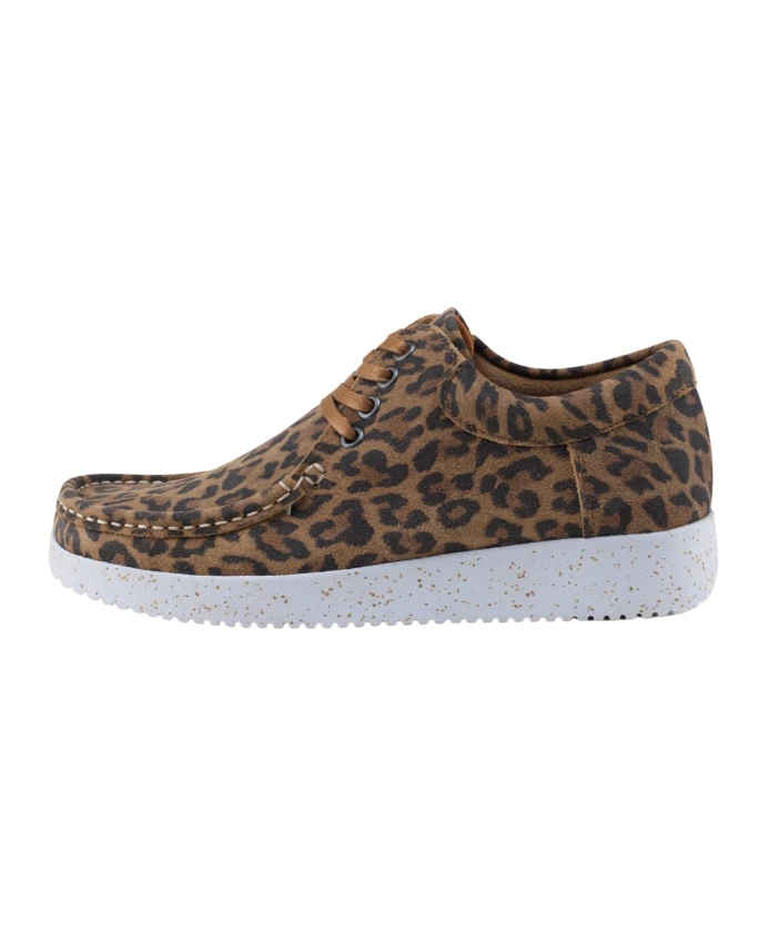 

Замшевые туфли с леопардовым принтом Nature Footwear, коричневый