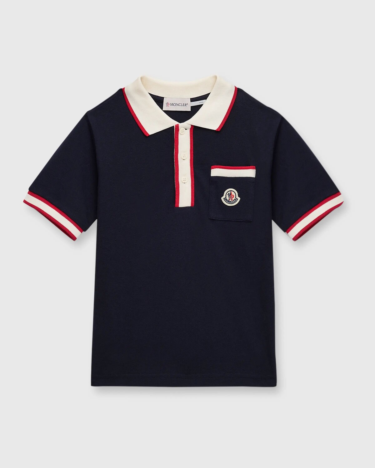 

Рубашка-поло для мальчика с короткими рукавами Moncler, цвет Blue Navy