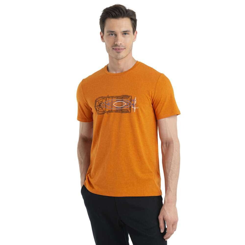 

Футболка Icebreaker Central Classic Wireframe Merino, оранжевый