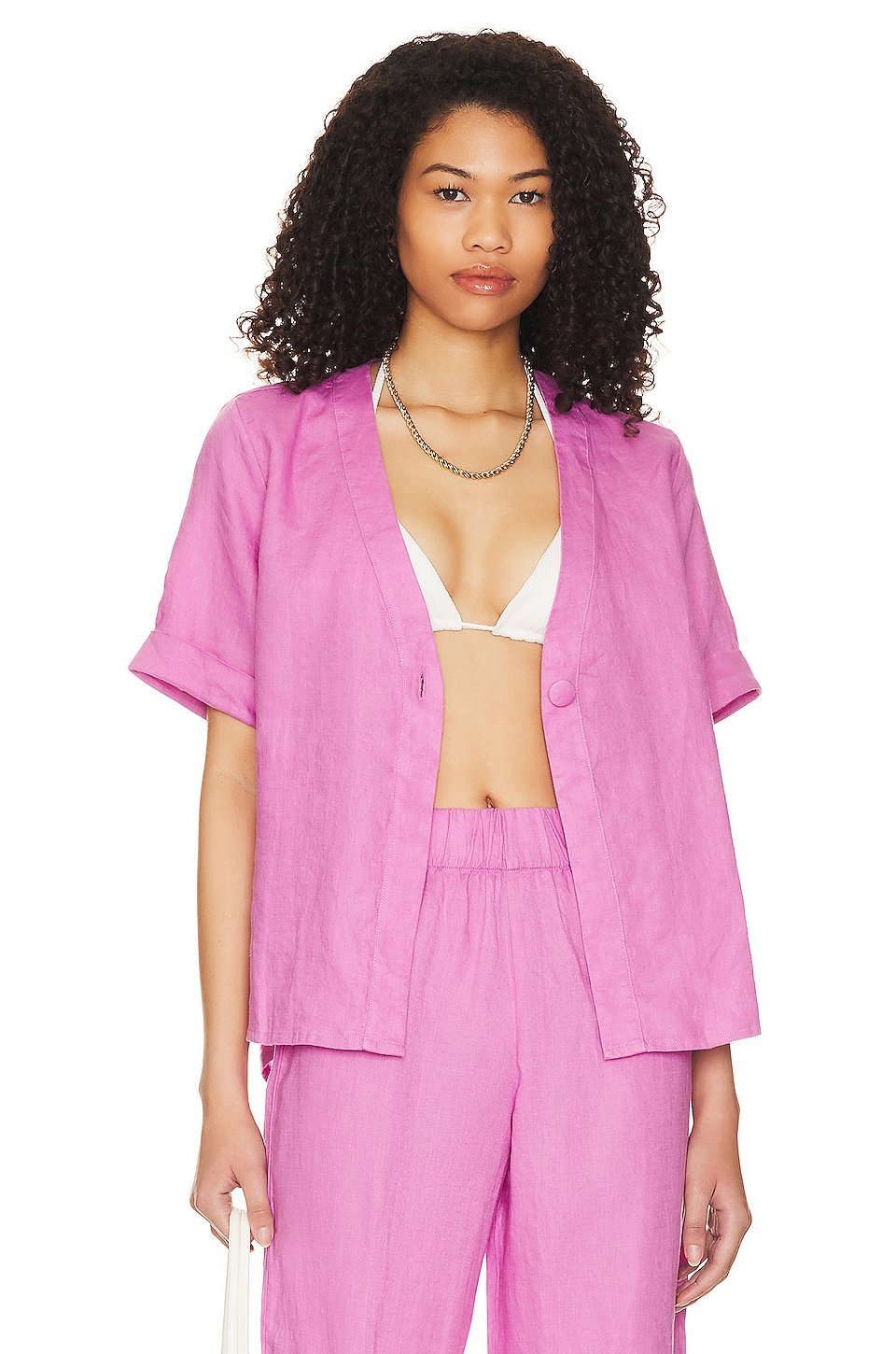 

Топ PQ x REVOLVE Sammy Button Up, цвет Bubblegum Pink