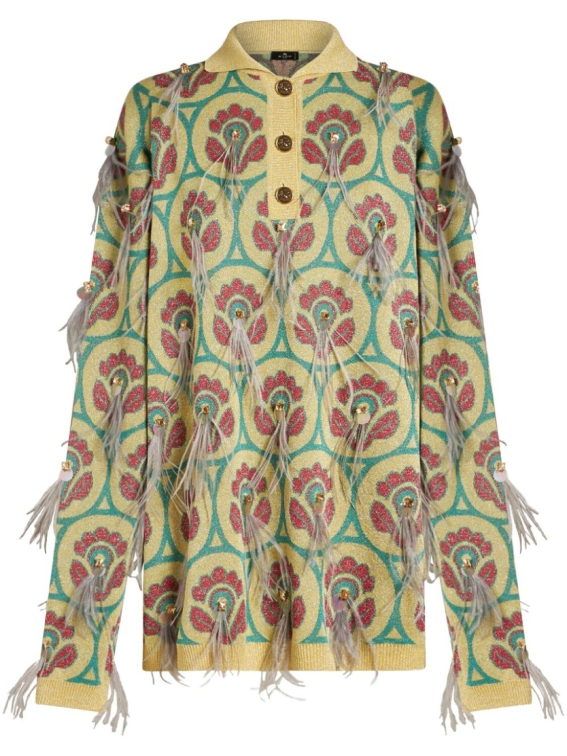 

Жаккардовая рубашка поло ETRO, желтый