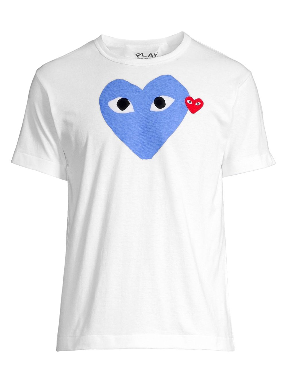 Футболка с двойным сердцем Comme des Garçons PLAY, синий