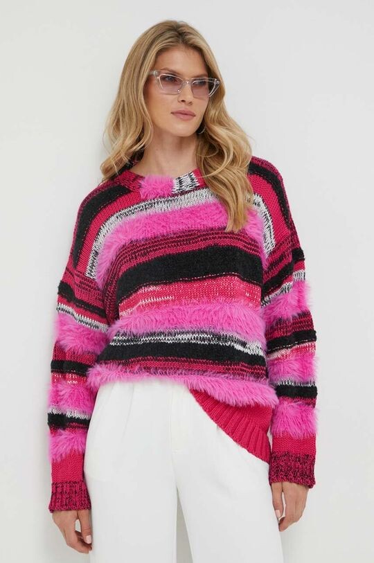 

Свитер из смесовой шерсти Pinko, розовый