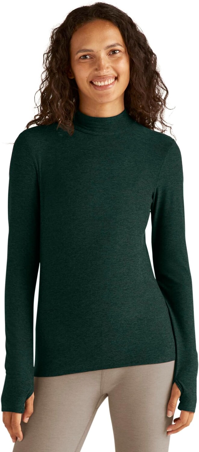 

Пуловер в полулегком весе Beyond Yoga, цвет Midnight Green Heather