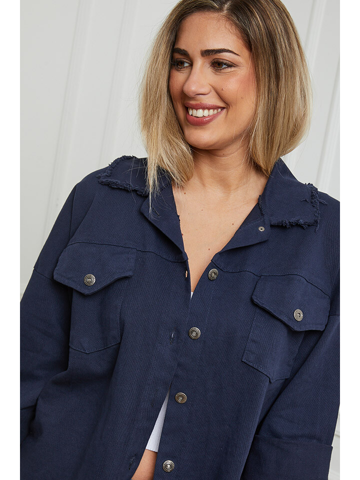 

Куртка Plus Size Company Hemdjacke Julie, темно синий