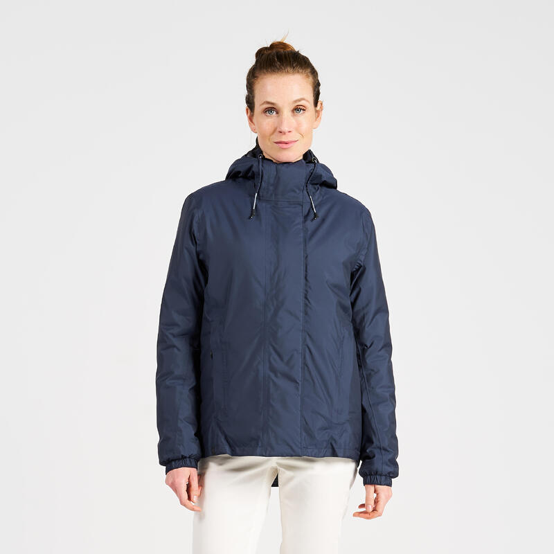 Парусная куртка-дождевик женская теплая непромокаемая - Sailing 100 синий TRIBORD, цвет blau