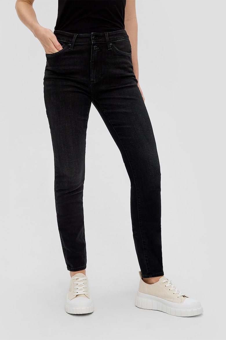 Узкие джинсы S Oliver, черный узкие джинсы q s by s oliver серый