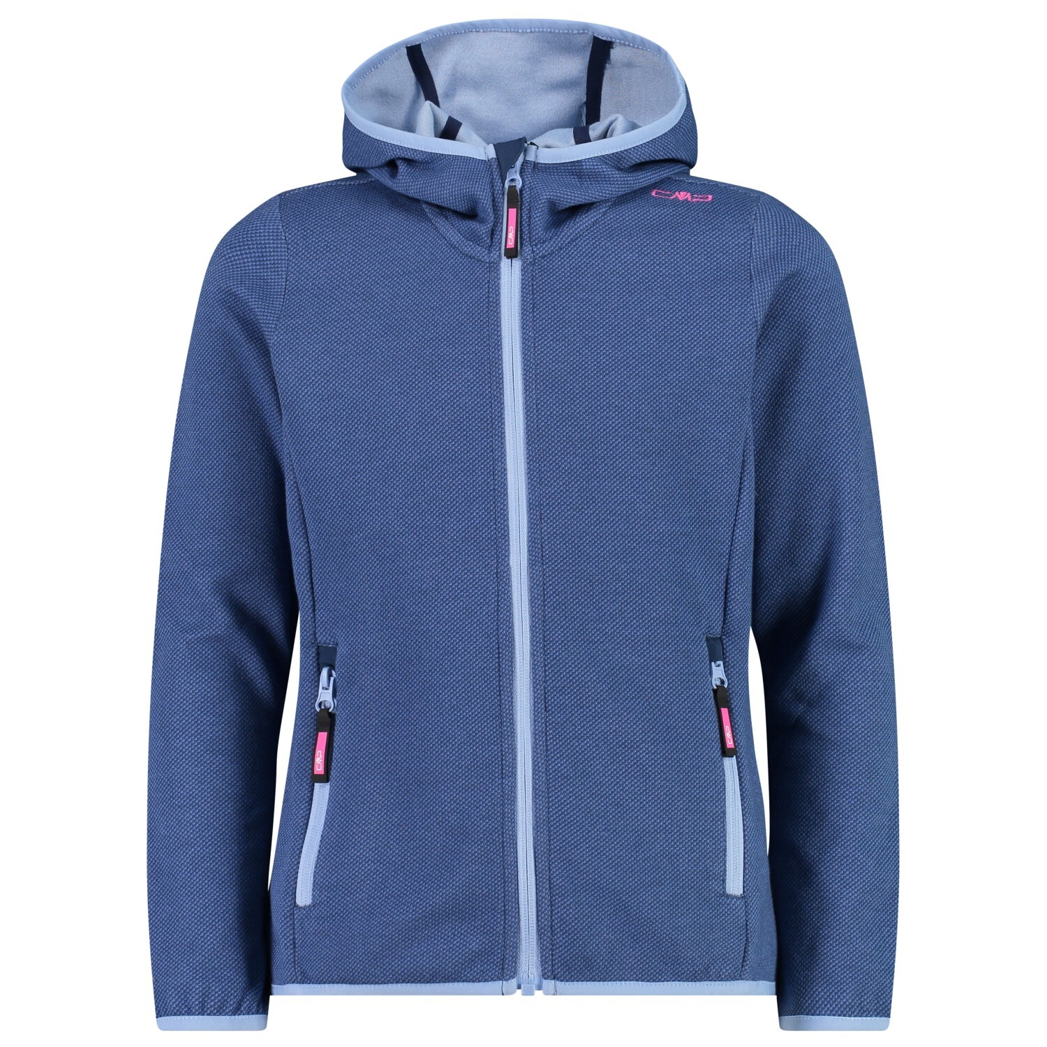 

Флисовая жилетка Cmp Girl's Fix Hood Jacquard Knitted, цвет Blue/Provenza