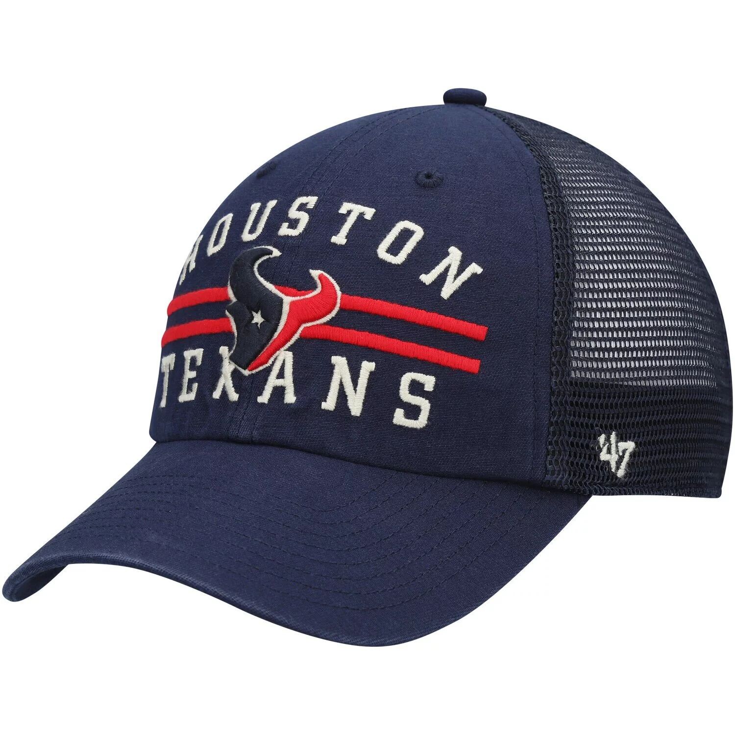 

Мужская темно-синяя кепка Houston Texans Highpoint Trucker Clean Up Snapback '47