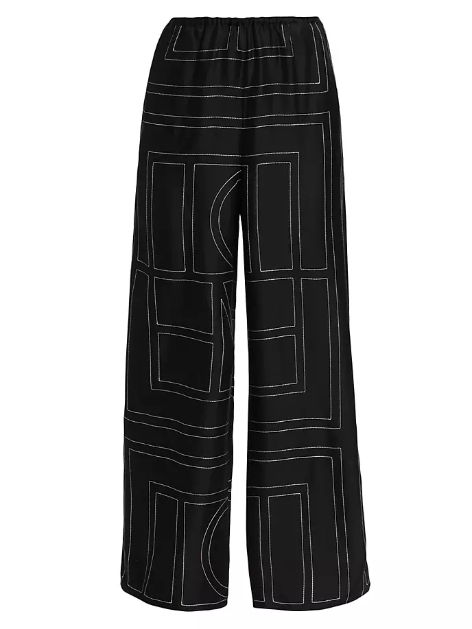 Шелковые брюки с монограммой Toteme, цвет black monogram кроссовки misbhv army monogram black