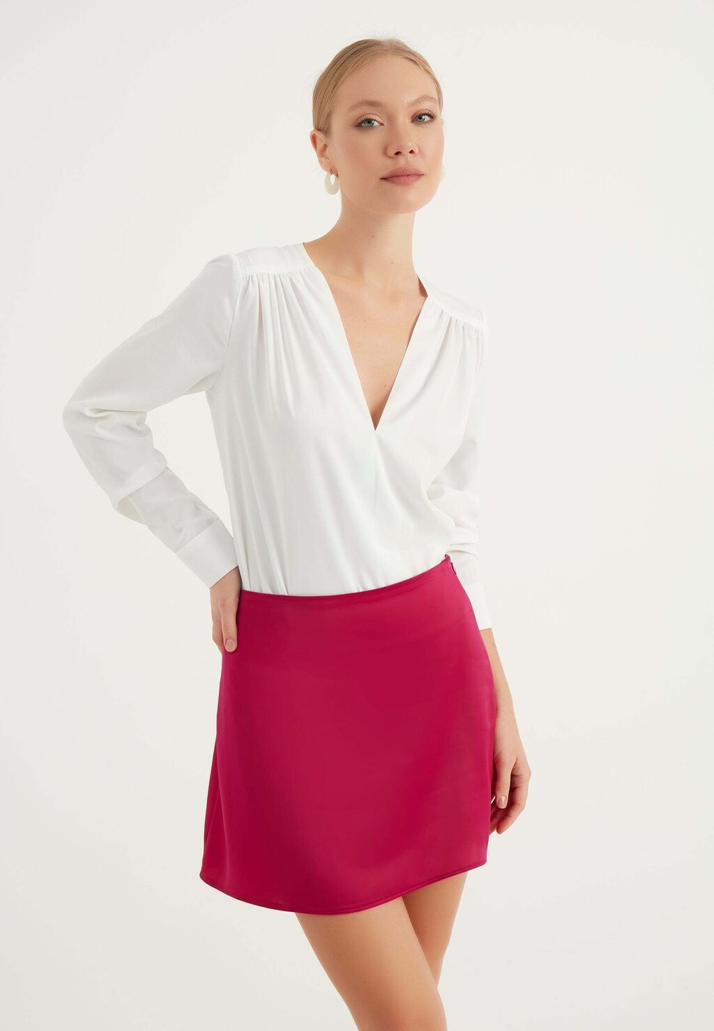

Юбка-колокольчик Mini Satin Skirt Herita, розовый