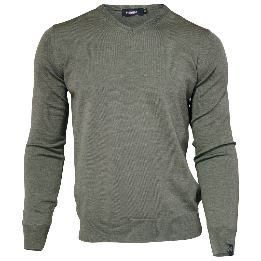 

Свитер из мериноса Ivanhoe Of Sweden Cashwool V Neck Male, цвет Light Loden