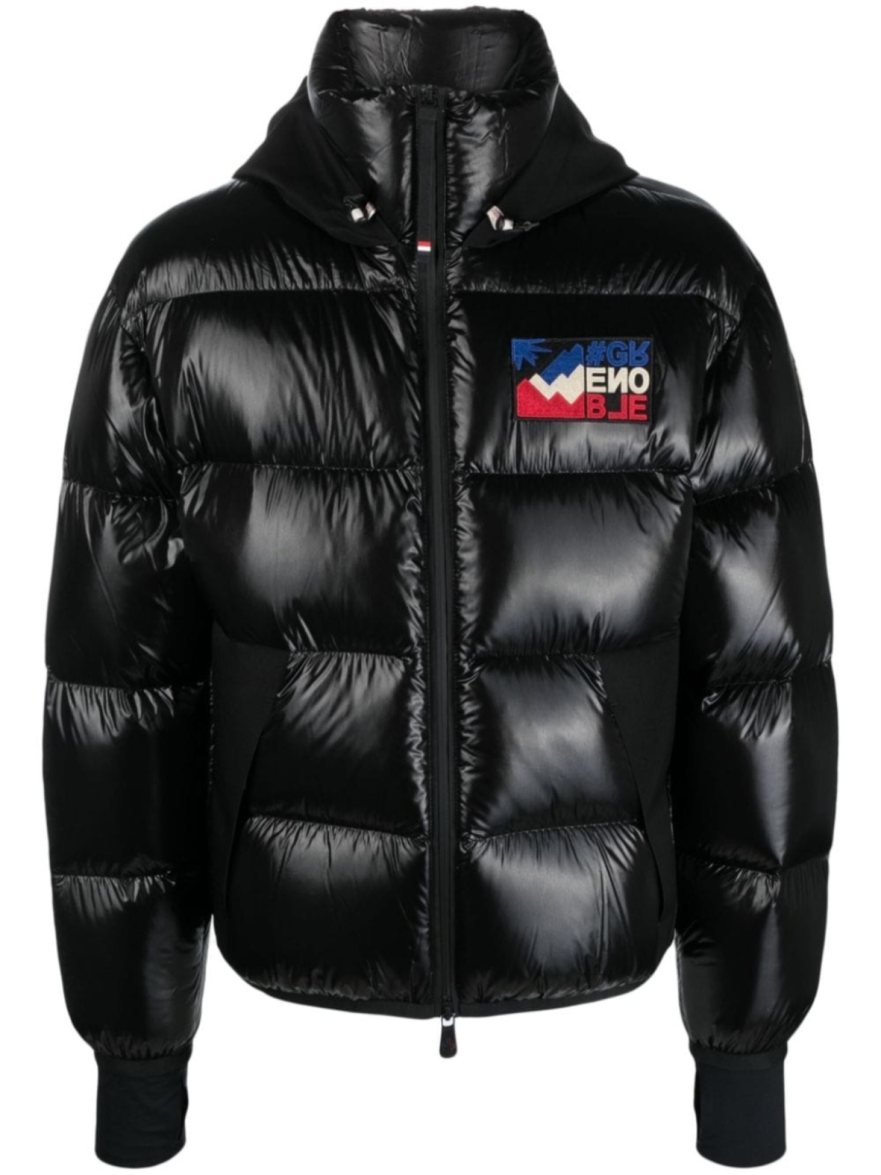 

Moncler Grenoble пуховик с нашивкой-логотипом, черный