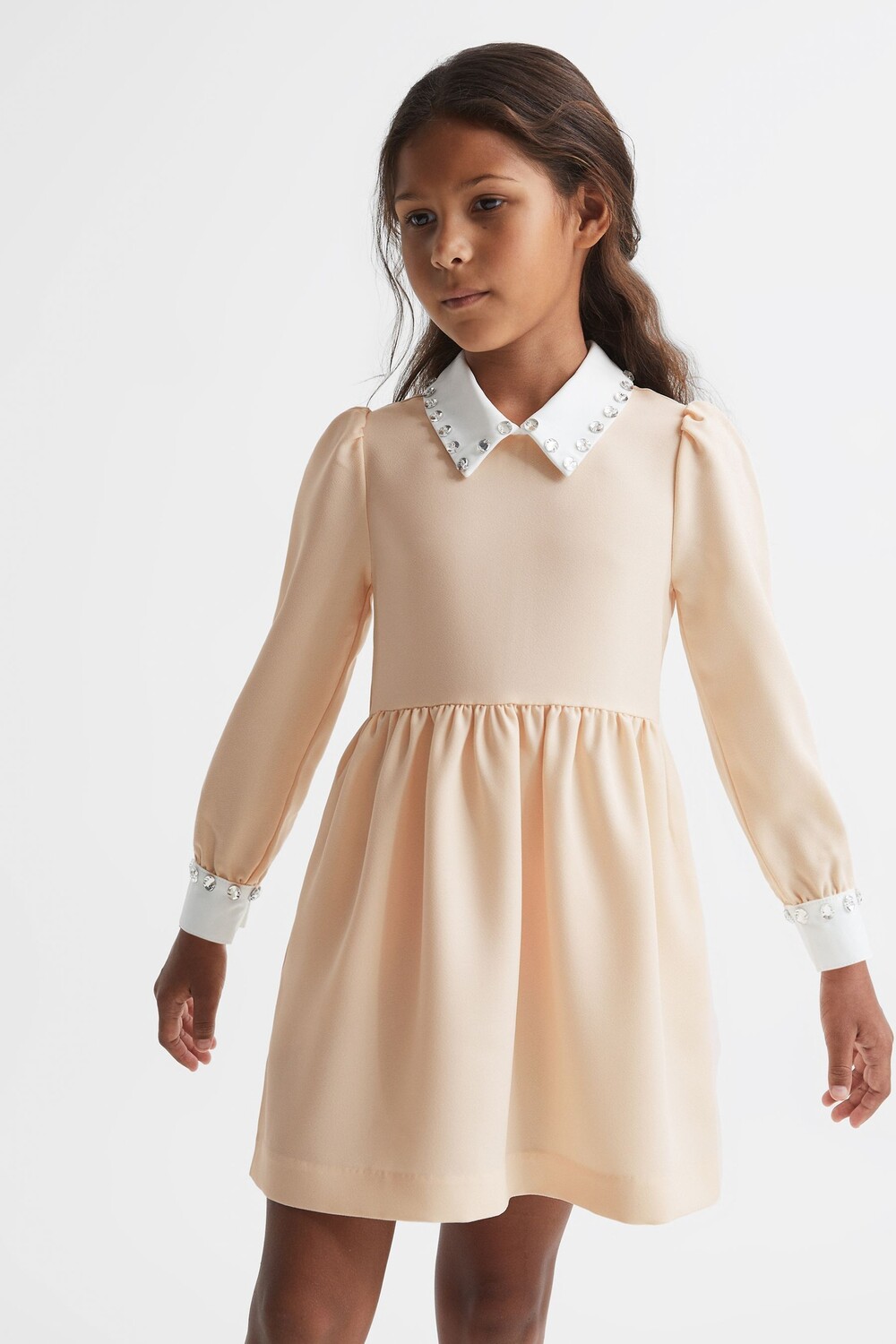 

Платье Riley с расклешенным воротником Reiss