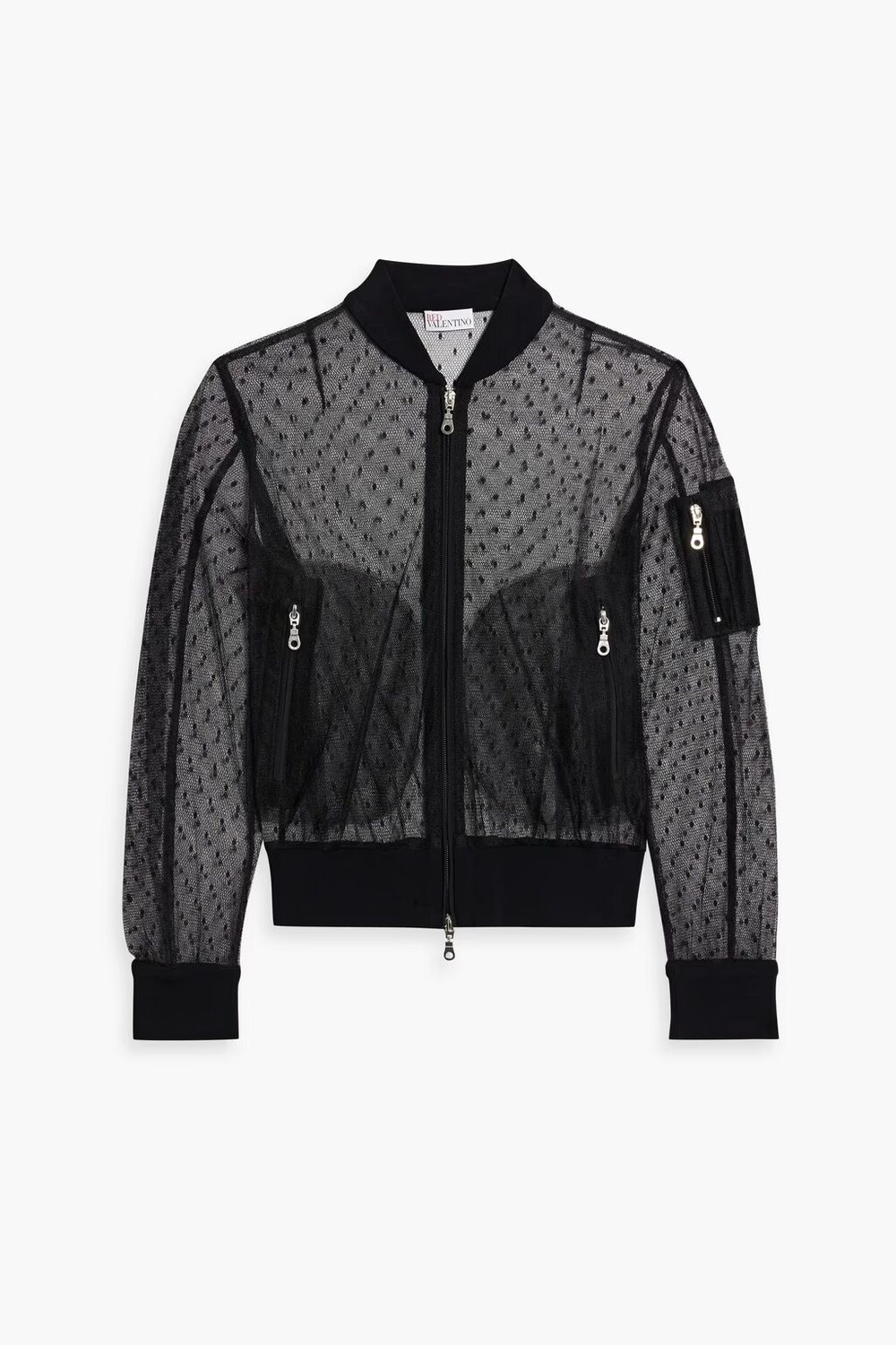 

Бомбер «пуэн-деспри» Redvalentino, черный