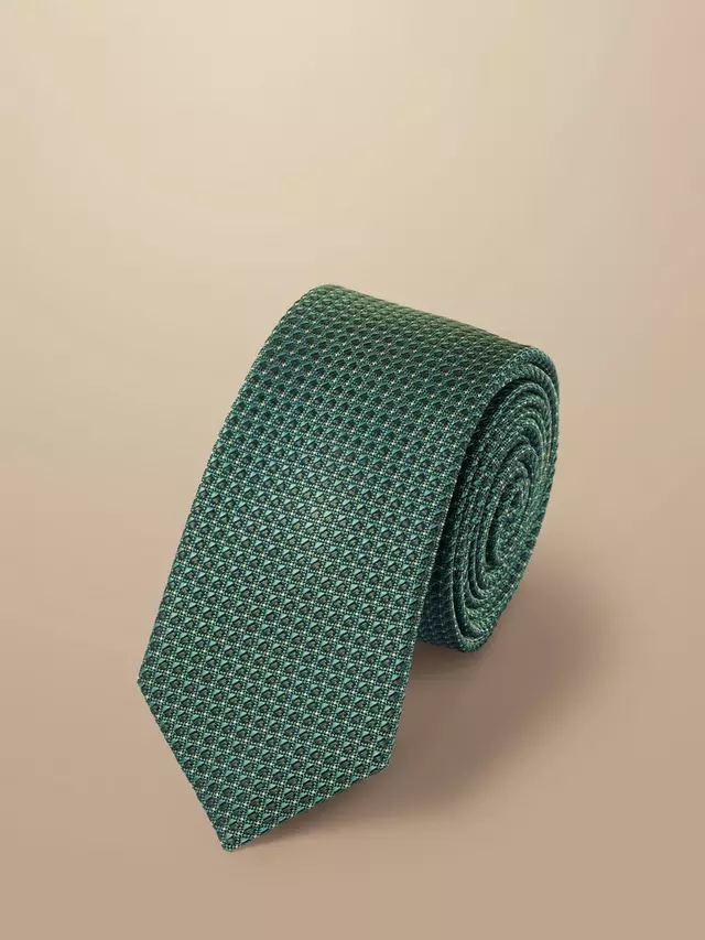 

Галстук Charles Tyrwhitt Stain-Resistant Silk, цвет sage green