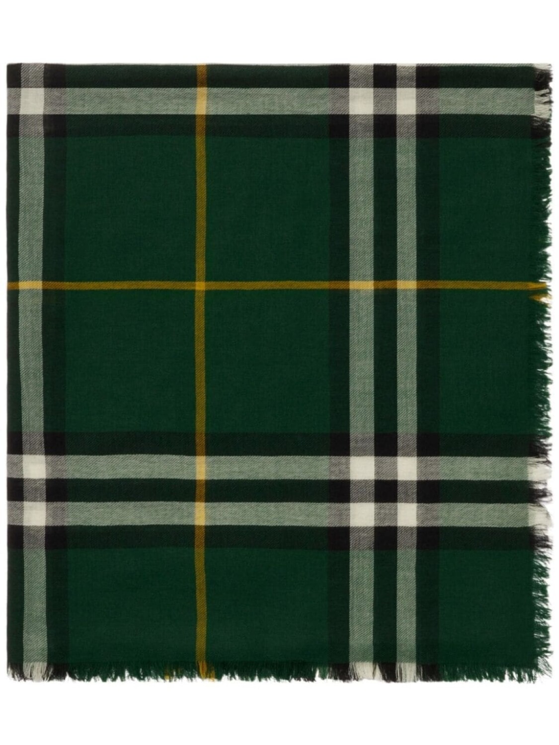

Шерстяной шарф в клетку Burberry, зеленый