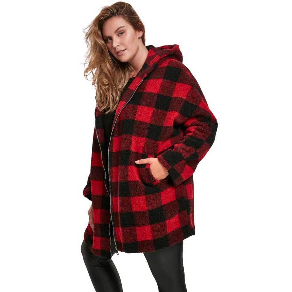 Куртка Urban Classics Oversized Check, красный легкая куртка heavy cotton on цвет natural oversized check