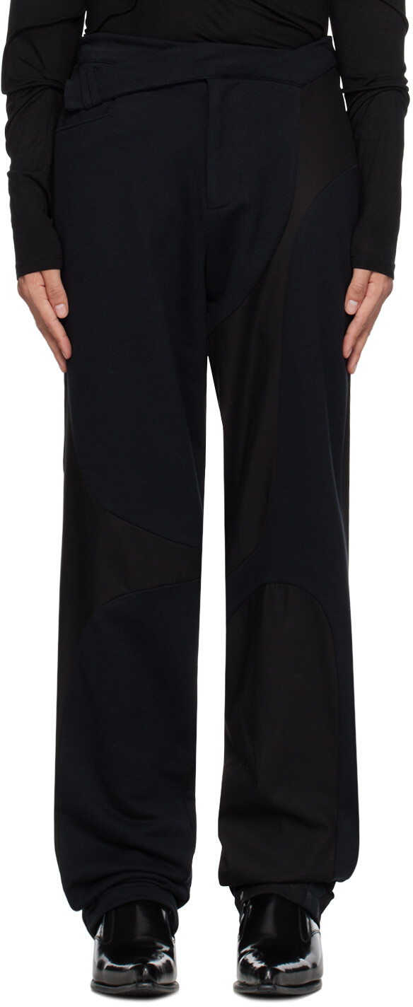 

Эксклюзивные черные спортивные штаны SSENSE Mainline:RUS/Fr.CA/DE