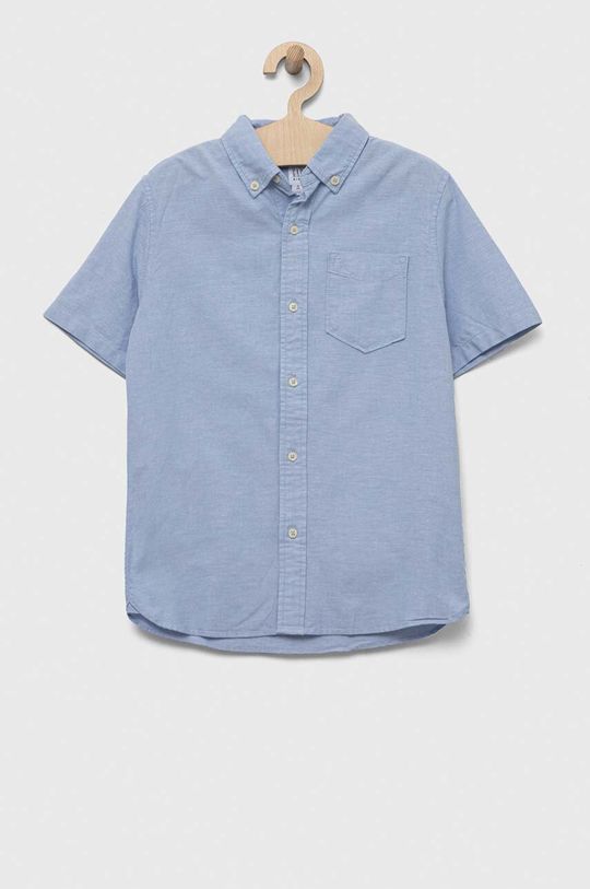 цена Детская хлопковая рубашка Gap, синий