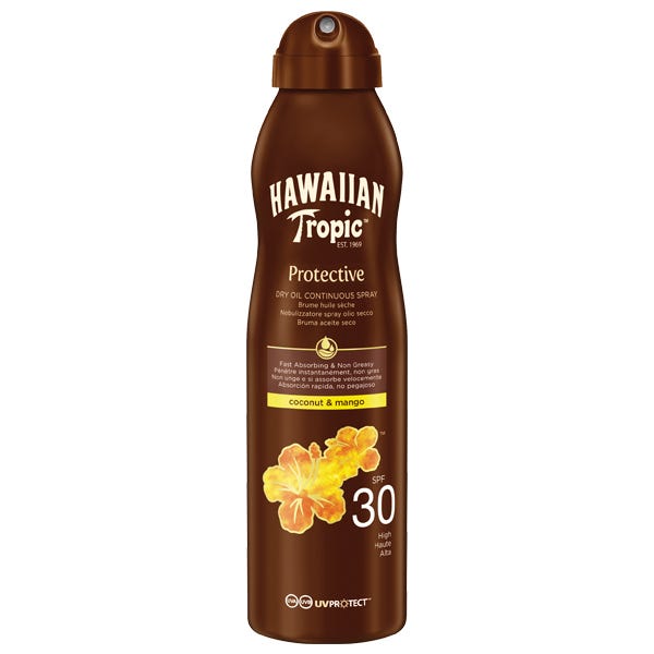 цена Защитное сухое масло Кокос и Манго Spf 30 180 мл Hawaiian Tropic