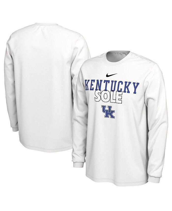 

Мужская белая футболка с длинным рукавом Kentucky Wildcats On Court Nike, белый