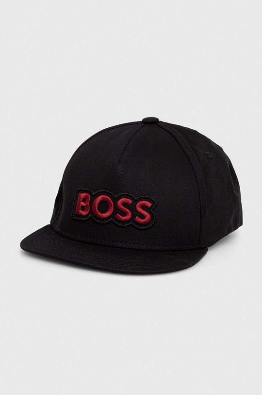Хлопковая бейсболка Boss, черный кепки boss кепка sevile boss