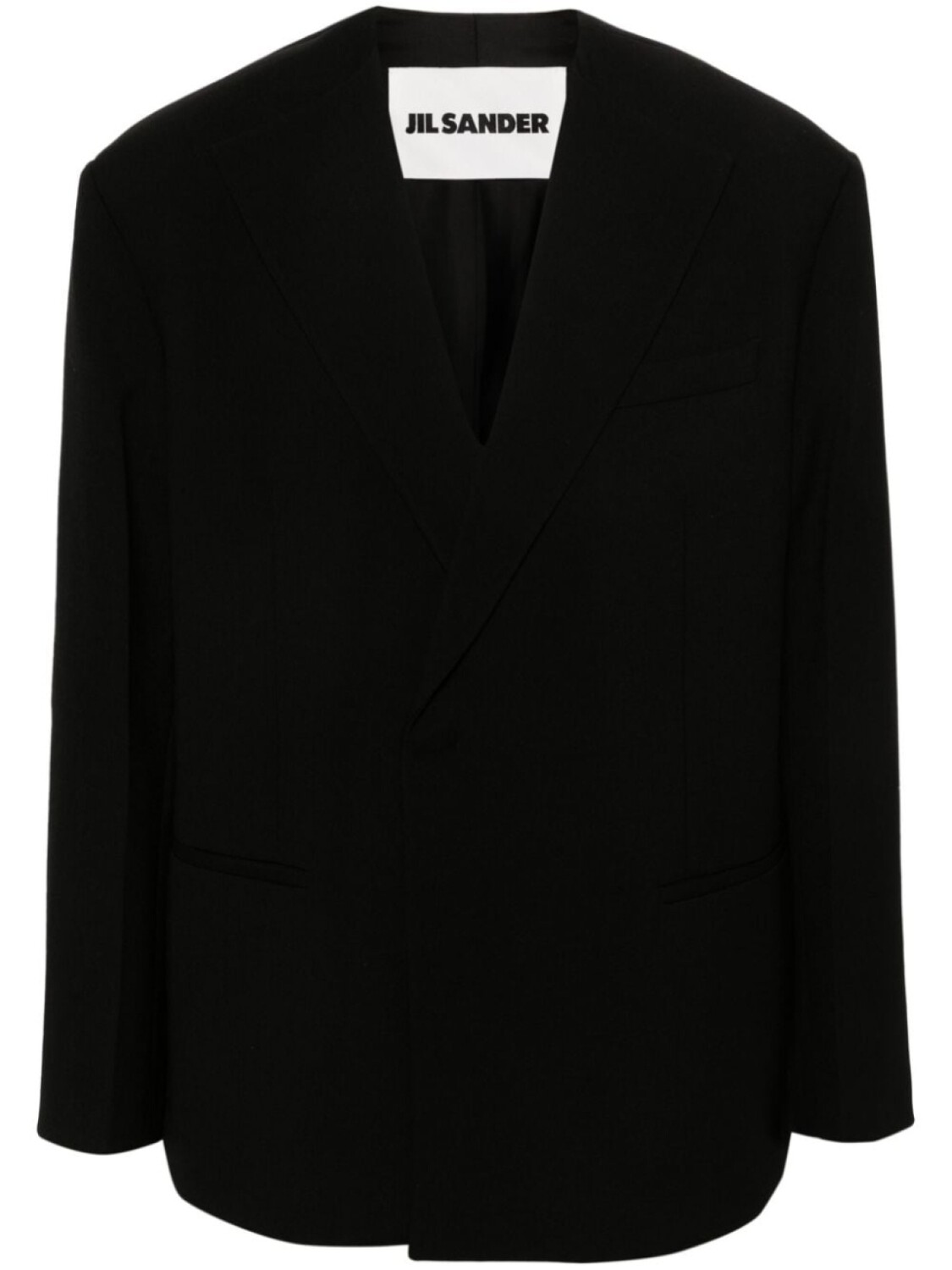

Блейзер из фактурной шерсти Jil Sander, черный